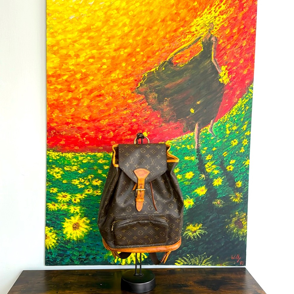 Louis Vuitton Backpack Monogram Canvas #BA0967 - started peeling on corners.